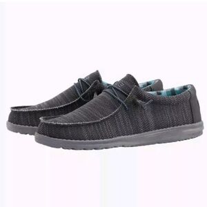 Hey Dude Mens Wally Sox In Charcoal 12